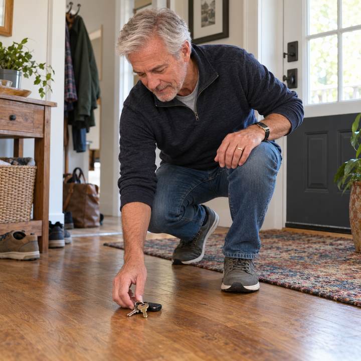 Man reaching for keys